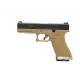 Страйкбольный пистолет WE Tech G Force G17 T6 GBB pistol (Black/ Tan/Silver) WE-G001WET-6